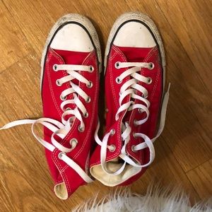 Red high top converse